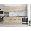 Bucatarie Sofia 260 cm, Sonoma, Blat termic nuc, Corp cuptor incorporabil