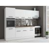 Bucatarie Sofia 260 cm, Alb, Blat termic nuc, Corp cuptor incorporabil