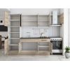 Bucatarie sofia 260 cm, sonoma, blat termic wenge, corp cuptor incorporabil