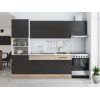 Bucatarie Sofia 260 cm, Wenge / Sonoma, Blat termic alb, Corp cuptor incorporabil
