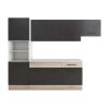Bucatarie Sofia 260 cm, Wenge / Sonoma, Blat termic alb, Corp cuptor incorporabil