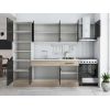 Bucatarie Sofia 260 cm, Wenge / Sonoma, Blat termic alb, Corp cuptor incorporabil