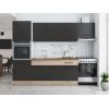 Bucatarie Sofia 260 cm, Wenge / Sonoma, Blat termic nuc, Corp cuptor incorporabil