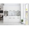 Bucatarie Sofia 200 cm, Alb, Blat termic alb, Corp cuptor incorporabil
