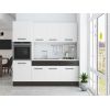 Bucatarie Sofia 200 cm, Alb / Wenge, Blat termic alb, Corp cuptor incorporabil