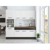 Bucatarie Sofia 200 cm, Alb / Wenge, Blat termic nuc, Corp cuptor incorporabil
