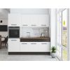 Bucatarie Sofia 200 cm, Alb / Wenge, Blat termic nuc, Corp cuptor incorporabil