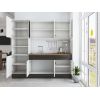Bucatarie Sofia 200 cm, Alb / Wenge, Blat termic nuc, Corp cuptor incorporabil