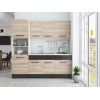 Bucatarie Sofia 200 cm, Sonoma / Wenge, Blat termic alb, Corp cuptor incorporabil