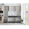 Bucatarie Sofia 200 cm, Sonoma / Wenge, Blat termic alb, Corp cuptor incorporabil