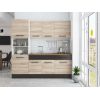 Bucatarie Sofia 200 cm, Sonoma / Wenge, Blat termic nuc, Corp cuptor incorporabil