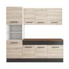 Bucatarie Sofia 200 cm, Sonoma / Wenge, Blat termic nuc, Corp cuptor incorporabil