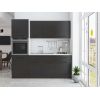 Bucatarie Sofia 200 cm, Wenge, Blat termic alb, Corp cuptor incorporabil