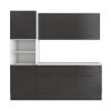 Bucatarie Sofia 200 cm, Wenge, Blat termic alb, Corp cuptor incorporabil