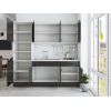 Bucatarie Sofia 200 cm, Wenge, Blat termic alb, Corp cuptor incorporabil
