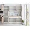 Bucatarie Sofia 200 cm, Ssonoma / Alb, Blat termic nuc, Corp cuptor incorporabil