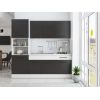Bucatarie Sofia 200 cm, Wenge / Alb, Blat termic alb, Corp cuptor incorporabil