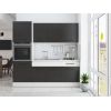 Bucatarie Sofia 200 cm, Wenge / Alb, Blat termic alb, Corp cuptor incorporabil