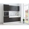 Bucatarie Sofia 200 cm, Wenge / Alb, Blat termic alb, Corp cuptor incorporabil