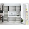 Bucatarie Sofia 200 cm, Wenge / Alb, Blat termic alb, Corp cuptor incorporabil