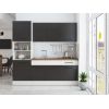 Bucatarie Sofia 200 cm, Wenge / Alb, Blat termic nuc, Corp cuptor incorporabil