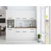 Bucatarie Sofia 200 cm, Alb, Blat termic nuc, Corp cuptor incorporabil