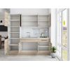 Bucatarie Sofia 200 cm, Sonoma, Blat termic alb, Corp cuptor incorporabil