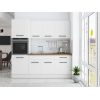 Bucatarie Sofia 200 cm, Alb, Blat termic nuc, Corp cuptor incorporabil