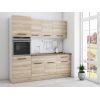 Bucatarie Sofia 200 cm, Sonoma, Blat termic nuc, Corp cuptor incorporabil