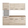 Bucatarie Sofia 200 cm, Sonoma, Blat termic nuc, Corp cuptor incorporabil