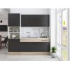 Bucatarie Sofia 200 cm, Wenge / Sonoma, Blat termic alb, Corp cuptor incorporabil