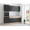 Bucatarie Sofia 200 cm, Wenge / Sonoma, Blat termic alb, Corp cuptor incorporabil