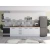 Bucatarie Alfa 320, alb, blat termic nuc, corp hota