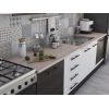 Bucatarie Alfa 320, alb/wenge, blat termic travertin, corp hota