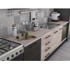 Bucatarie Alfa 320, sonoma/wenge, blat termic travertin, corp hota