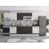 Bucatarie Alfa 320, wenge/alb, blat termic nuc, corp hota