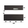 Bucatarie Alfa 260, Cu vitrina, Wenge, Blat termic travertin