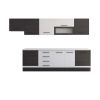 Bucatarie Alfa 320, alb/wenge, blat termic alb, corp hota