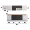 Bucatarie Alfa 320, wenge/alb, blat termic nuc, corp hota