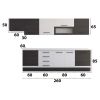 Bucatarie Alfa 320, alb/wenge, blat termic alb, corp hota