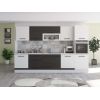 Bucatarie Alfa 320, wenge/alb, blat termic alb, corp pentru cuptor incorporabil