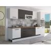 Bucatarie Alfa 320, wenge/alb, blat termic alb, corp pentru cuptor incorporabil