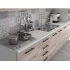 Bucatarie Alfa 320, sonoma, blat termic alb, corp pentru cuptor incorporabil