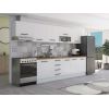 Bucatarie Alfa 320, alb, blat termic nuc, corp hota