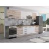 Bucatarie Alfa 320, alb/sonoma, blat termic nuc, corp hota