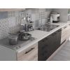 Bucatarie Alfa 320, wenge/sonoma, blat termic alb, corp pentru cuptor incorporabil