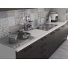 Bucatarie Alfa 320, wenge, blat termic alb, corp pentru cuptor incorporabil