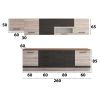 Bucatarie Alfa 320, wenge/sonoma, blat termic nuc, corp hota