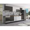 Bucatarie Alfa 320, alb/wenge, blat termic nuc, corp hota