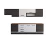 Bucatarie Alfa 320, alb/wenge, blat termic nuc, corp hota